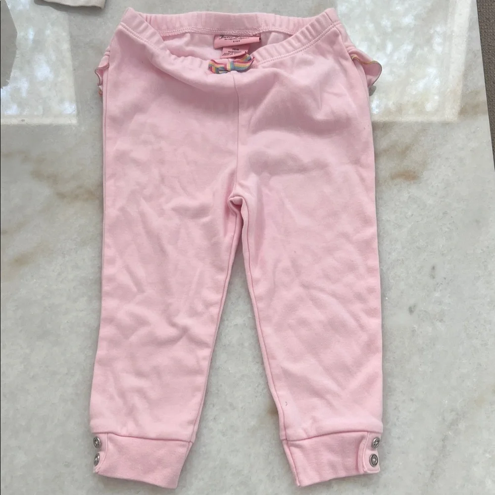 Juicy Couture Pink Baby Pants with Rainbow Bow